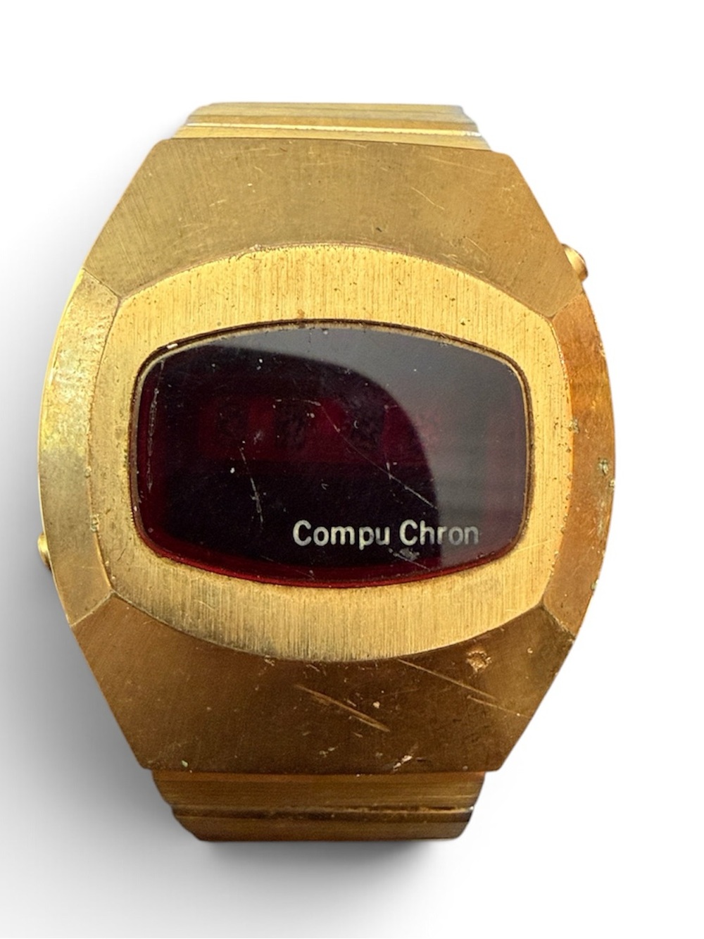 Vintage Compu Chron Led Watch